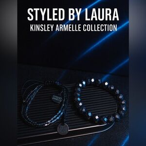 ✨ Kinsley Armelle Bracelet Set – Gunmetal Beaded & Adjustable ✨More pics Coming